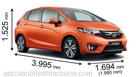 dimension of honda jazz